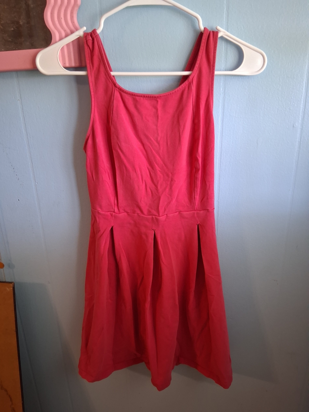 Express Fuchsia Sleeveless Pleated Mini Dress
